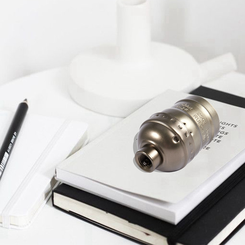 2X lampa de epocă, bază de lumină, adaptor pentru suport pentru becuri E27, fără fir, fără întrerupător, alamă antică