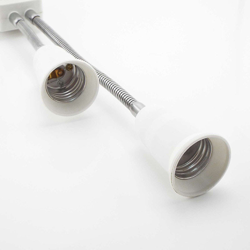 Divu E27 spuldžu spuldžu pamatņu turētāja adaptera ieslēgšanas/izslēgšanas slēdzis adaptera LED gaismas ligzda AC 110-220V elastīgs gaismas elastīgs pārveidotājs