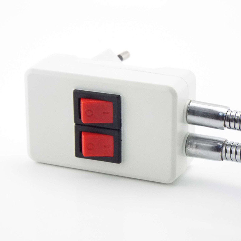 Divu E27 spuldžu spuldžu pamatņu turētāja adaptera ieslēgšanas/izslēgšanas slēdzis adaptera LED gaismas ligzda AC 110-220V elastīgs gaismas elastīgs pārveidotājs