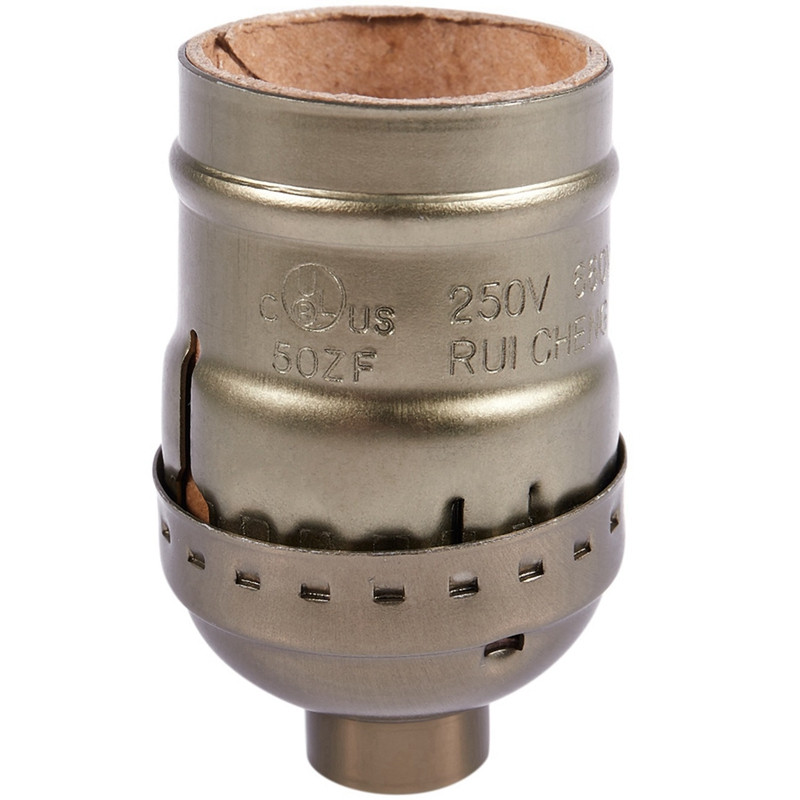 2X senovinės lempos šviesos pagrindo lizdo laikiklio adapteris E27 lemputės be laido be jungiklio, senovinis žalvaris