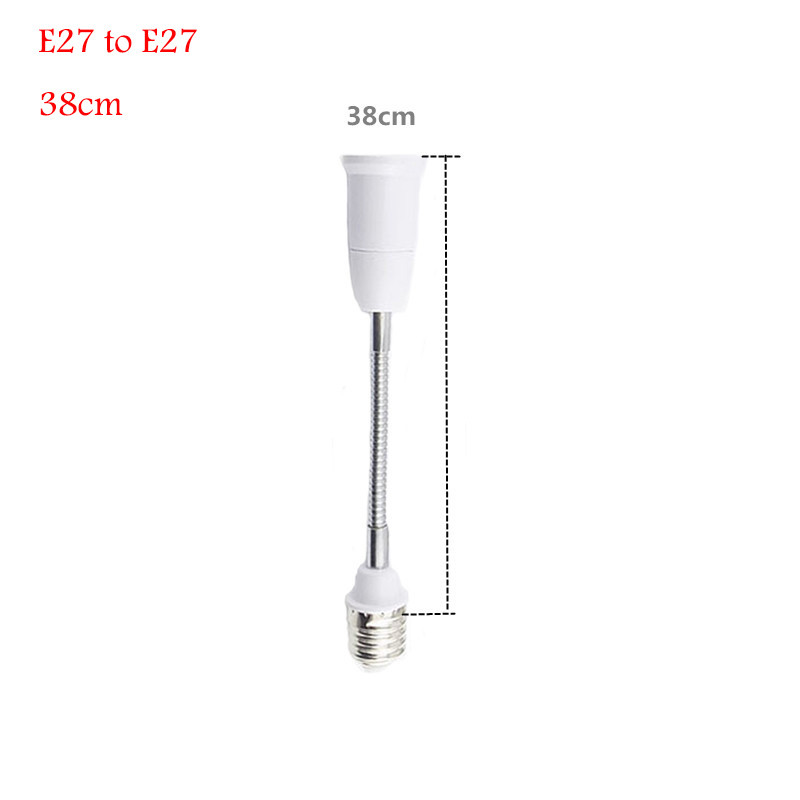38cm E27 kuni E27 LED-valgusti pirni aluspesa pesa muundurid lambipirni adapteri pesa painduv pikendusvalgustipesa EU US E2