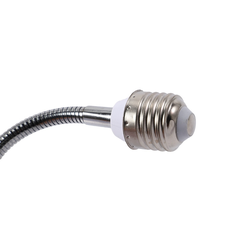 LED lemputės lempos laikiklio keitikliai, adapteris, lankstus E27–E27 20 cm ilgio lankstus prailginamas lizdas, pagrindo tipas, prailginimas