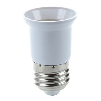 Προέκταση προσαρμογέα ABHG 3X E27 To E27 Bulb Holder Silver Tone White Adapter