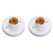 4X E27 apvalus plastikinis pagrindo varžtas lemputės lempos lizdo laikiklis baltas