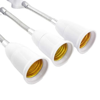 Гъвкав адаптер за крушка за лампа Основи за осветление Държач Преобразувател Превключвател за включване/изключване Преобразувател E27 Цокъл 20CM EU/US/UK Щепсел AC 110-220V