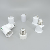 E27 GU24 to E27 EU US tipas Keitiklis Kištukas LED lemputė Lemputės pagrindas Maitinimo lizdas Laikiklis lemputė Adapteris ON OFF Mygtukas Jungiklis