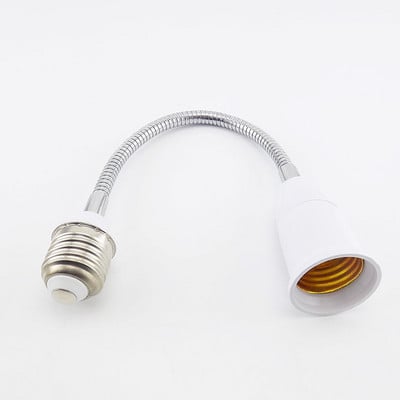 28 cm-es E27 LED-es villanykörte aljzat rugalmas hosszabbító lámpatartó átalakítók E27-E27 foglalatú lámpaadapter EU US Plug LED