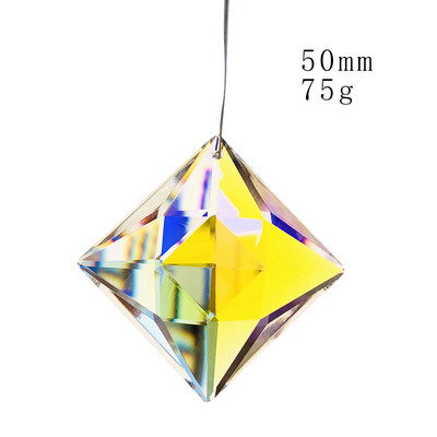 Aurora AB Цветни кристални призми Висулки Ловец на слънце Висящи части за полилей Дъгови кристали Блестящ гирлянд Домашен сватбен декор