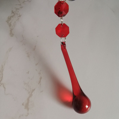 Camal 5 tk 135 mm vihmapiisk 80 mm kristallist ripatsprisma 2 kaheksanurkse helmega Garlandi lühtri lambi osa pulmade keskosa riputus