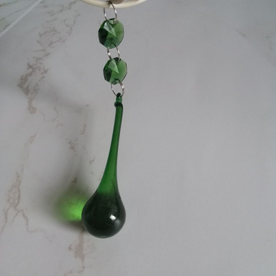 Camal 5 tk 135 mm vihmapiisk 80 mm kristallist ripatsprisma 2 kaheksanurkse helmega Garlandi lühtri lambi osa pulmade keskosa riputus