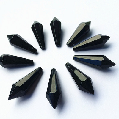 Candelabru de cristal K9 Pandantive Prisme (Inel gratuit) Sticlă tăiată și fațetă multicoloră 36 mm U-Icicle Picături pentru decorarea torturilor