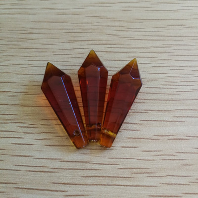 10 части 38 mm Crystal U Drop Висулка Различни цветове Стъклена висулка Призма Части Декоративни светещи мъниста