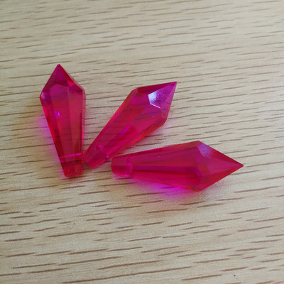 10 части 38 mm Crystal U Drop Висулка Различни цветове Стъклена висулка Призма Части Декоративни светещи мъниста