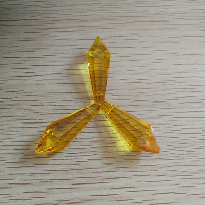 10 части 38 mm Crystal U Drop Висулка Различни цветове Стъклена висулка Призма Части Декоративни светещи мъниста