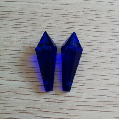 10 части 38 mm Crystal U Drop Висулка Различни цветове Стъклена висулка Призма Части Декоративни светещи мъниста