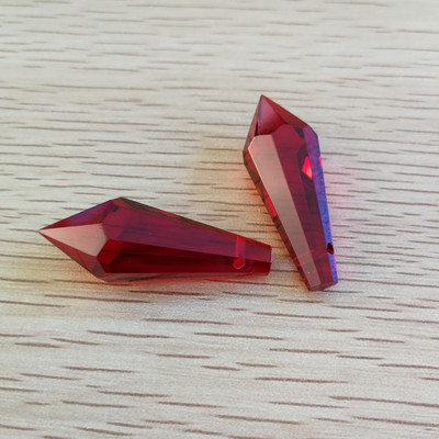 10 части 38 mm Crystal U Drop Висулка Различни цветове Стъклена висулка Призма Части Декоративни светещи мъниста