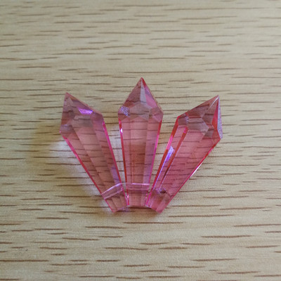 10 части 38 mm Crystal U Drop Висулка Различни цветове Стъклена висулка Призма Части Декоративни светещи мъниста