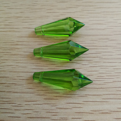 10 части 38 mm Crystal U Drop Висулка Различни цветове Стъклена висулка Призма Части Декоративни светещи мъниста