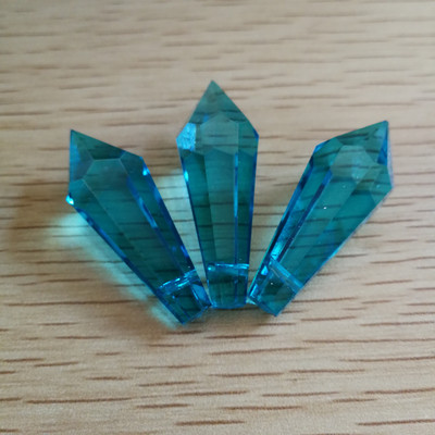 10 части 38 mm Crystal U Drop Висулка Различни цветове Стъклена висулка Призма Части Декоративни светещи мъниста