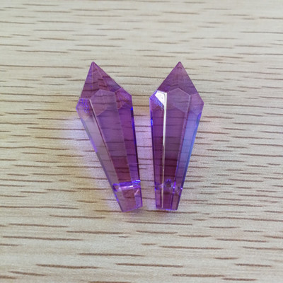 10 части 38 mm Crystal U Drop Висулка Различни цветове Стъклена висулка Призма Части Декоративни светещи мъниста