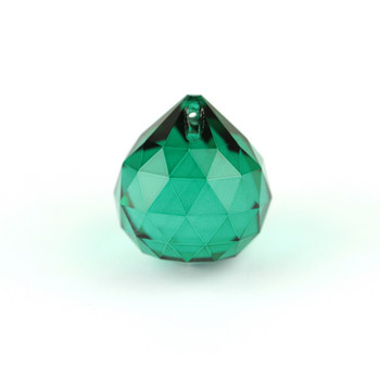 15 мм-40 мм Циркон зелен кристал Висящи фасетирани топки Кристални висулки за полилеи Горещи разпродажби Красиви стъклени осветителни части