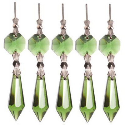 Camal 5PCS 38mm капки висулки игли папийонка кристална лампа полилей призми части висящи домашен декор осветителни аксесоари парти