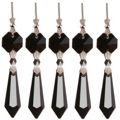 Camal 5PCS 38mm капки висулки игли папийонка кристална лампа полилей призми части висящи домашен декор осветителни аксесоари парти