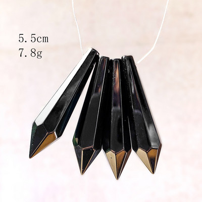 5PCS Кристални заострени мъниста Полилей Кристали Лампа Призми Icicle Стъклени мъниста Suncatcher за Windows Decor Направи си сам висяща висулка