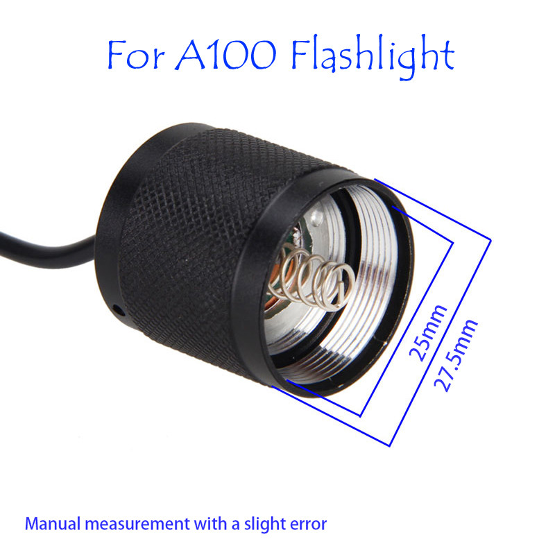 1 vnt. žibintuvėlis nuotolinio slėgio jungiklis, skirtas A100/501B/502B/C8/C8.2/C10/C11/C12/T67/710/802 žiurkės pelės žibintuvėlio uodegos jungiklis medžioklei