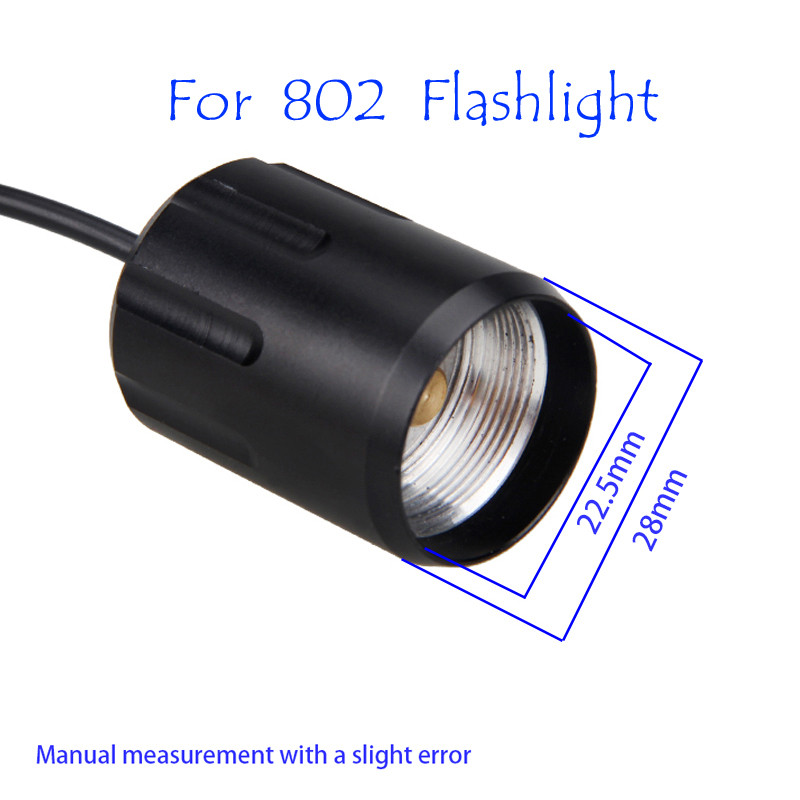 1 vnt. žibintuvėlis nuotolinio slėgio jungiklis, skirtas A100/501B/502B/C8/C8.2/C10/C11/C12/T67/710/802 žiurkės pelės žibintuvėlio uodegos jungiklis medžioklei
