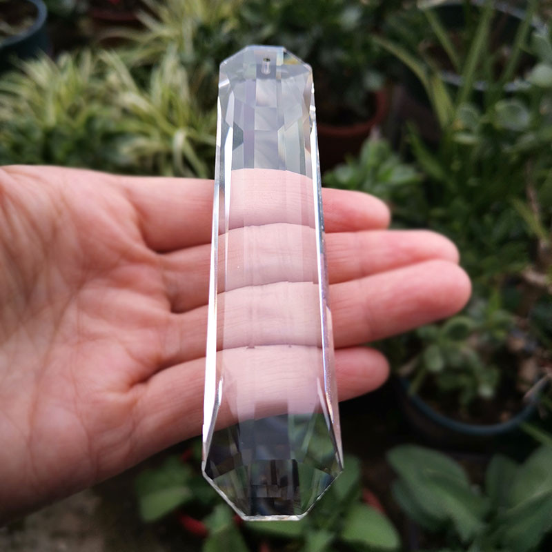 1 tk 120 mm kristallist päikesepüüdja läbipaistev kuusnurkne rippuv lühter Prisma ripats Koduaed Pulmakaunistus Kujukeste isetegemine