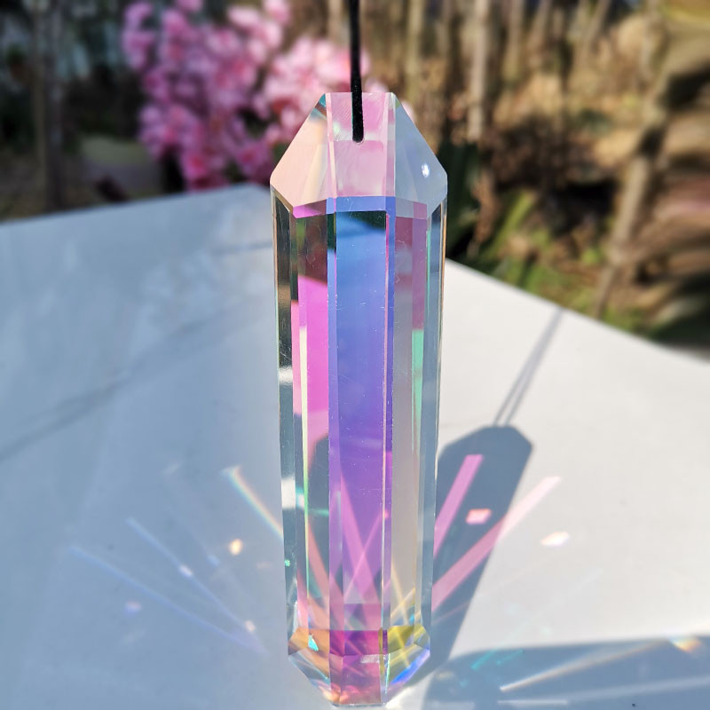 1 tk 120 mm kristallist päikesepüüdja läbipaistev kuusnurkne rippuv lühter Prisma ripats Koduaed Pulmakaunistus Kujukeste isetegemine