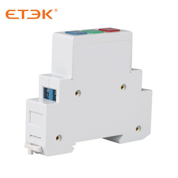 ETEK LED модулна сигнална лампа за монтиране на DIN шина Червено Зелено Жълто Синьо RGB RGY AC 220V-240V Индустриална