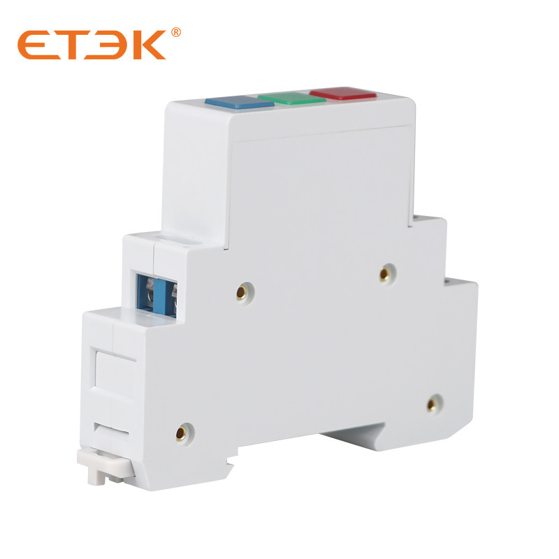 ETEK Din Rail Mount LED modulinė signalinė lempa Raudona Žalia Geltona Mėlyna RGB RGY AC 220V-240V Pramoninė