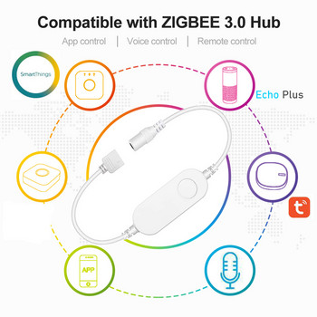Zigbee 3.0 Led интелигентен контролер DC12V 24V 5050 3528 RGB/RGBWW/RGBCCT/COB димер за светодиодна лента за 2MQTT/Tuya/Alexa/Google