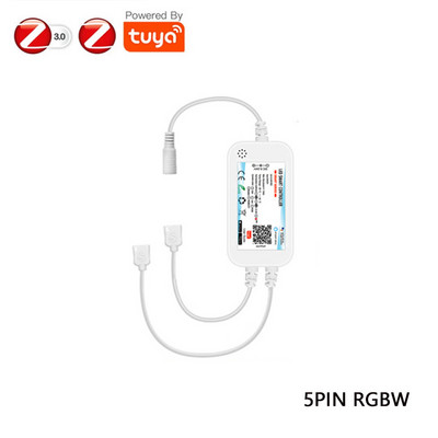 Zigbee 3.0 LED išmanusis valdiklis DC12V 24V 5050 3528 RGB/RGBWW/RGBCCT/COB LED juostos šviesos reguliatorius, skirtas 2MQTT/Tuya/Alexa/Google