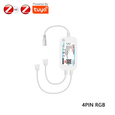 Zigbee 3.0 LED išmanusis valdiklis DC12V 24V 5050 3528 RGB/RGBWW/RGBCCT/COB LED juostos šviesos reguliatorius, skirtas 2MQTT/Tuya/Alexa/Google