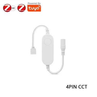 Zigbee 3.0 LED išmanusis valdiklis DC12V 24V 5050 3528 RGB/RGBWW/RGBCCT/COB LED juostos šviesos reguliatorius, skirtas 2MQTT/Tuya/Alexa/Google