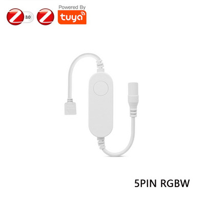 Zigbee 3.0 LED išmanusis valdiklis DC12V 24V 5050 3528 RGB/RGBWW/RGBCCT/COB LED juostos šviesos reguliatorius, skirtas 2MQTT/Tuya/Alexa/Google
