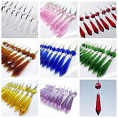 10PCS 55 мм кристален полилей Icicle U-drop призми Части на лампа с катарама Висящи аксесоари за осветление Части Декорация на дома