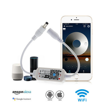 Magic Home WiFi Led Dimmer Controller Безжично дистанционно управление DC5V 12V 24V 5050 5630 3528 Едноцветна лента за Alexa Google