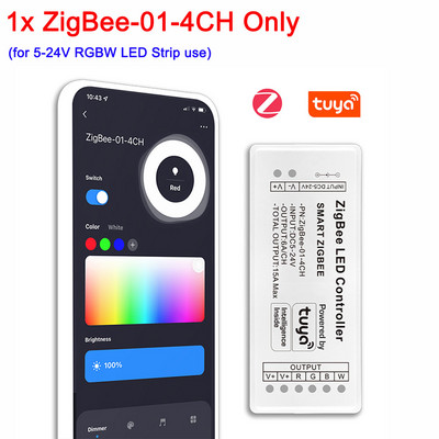 „Zigbee WiFi“ LED valdiklis 12V 24V Vienos spalvos dvibaltas RGB RGBW RGBCCT LED juostelės išmanusis valdiklis, skirtas Tuya Alexa Google Home