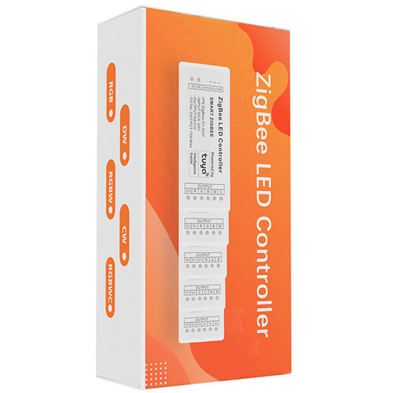 „Zigbee WiFi“ LED valdiklis 12V 24V Vienos spalvos dvibaltas RGB RGBW RGBCCT LED juostelės išmanusis valdiklis, skirtas Tuya Alexa Google Home