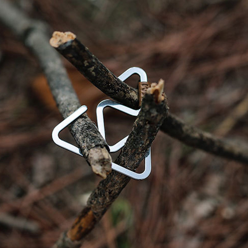 Daugiafunkcinės palapinės šviesos pakabos Kelionių išgyvenimo rinkinys Žibintų stovo kabliukai nerūdijančio plieno, lengvi, tvirti žygiams lauke