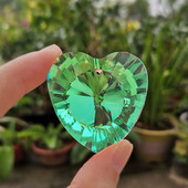 2 бр. 40 мм висулка сърце Кристал Слънцеловец Полилей Призма Мъниста Аксесоари за лампа Rainbow Maker Начало Сватбен декор Фигурка