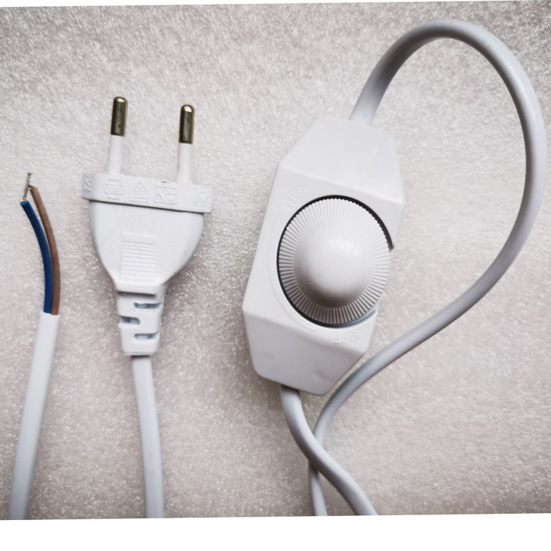 1,8 M LED šviesos diodo reguliatoriaus jungiklio kabelio šviesos moduliatoriaus šviesos diodo valdiklis, skirtas stalinei / stalinei lempai EU 220 V maitinimo laidas