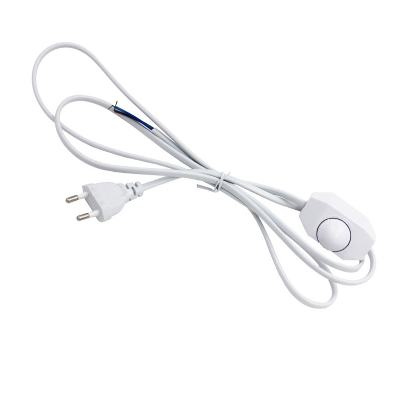 1,8 M LED šviesos diodo reguliatoriaus jungiklio kabelio šviesos moduliatoriaus šviesos diodo valdiklis, skirtas stalinei / stalinei lempai EU 220 V maitinimo laidas