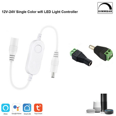 tuya Mini Monokroomne wifi dimmer Kontroller Led Hämardatav 5050 Strip Lights Controller Nutikas elu rakenduse lüliti Echo Google Home jaoks