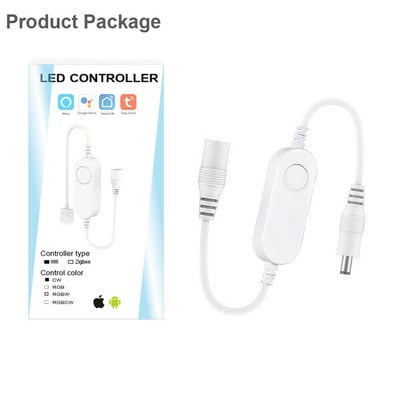 tuya Mini Monokroomne wifi dimmer Kontroller Led Hämardatav 5050 Strip Lights Controller Nutikas elu rakenduse lüliti Echo Google Home jaoks