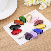 Camal 10τμχ 36mm Flat Waterdrop Κρυστάλλινο Κρεμαστό Πρίσματα Πολυέλαιος Κουρτίνα γάμου Χριστουγεννιάτικα Κρεμαστά Στολίδια Διακόσμηση